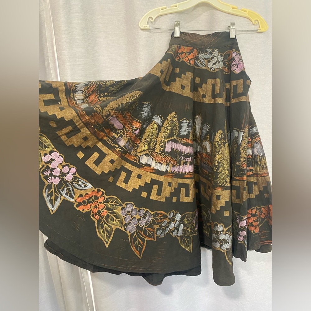 Hand painted Mexican skirt